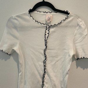 Cinq A Sept White Dress T-Shirt Size M